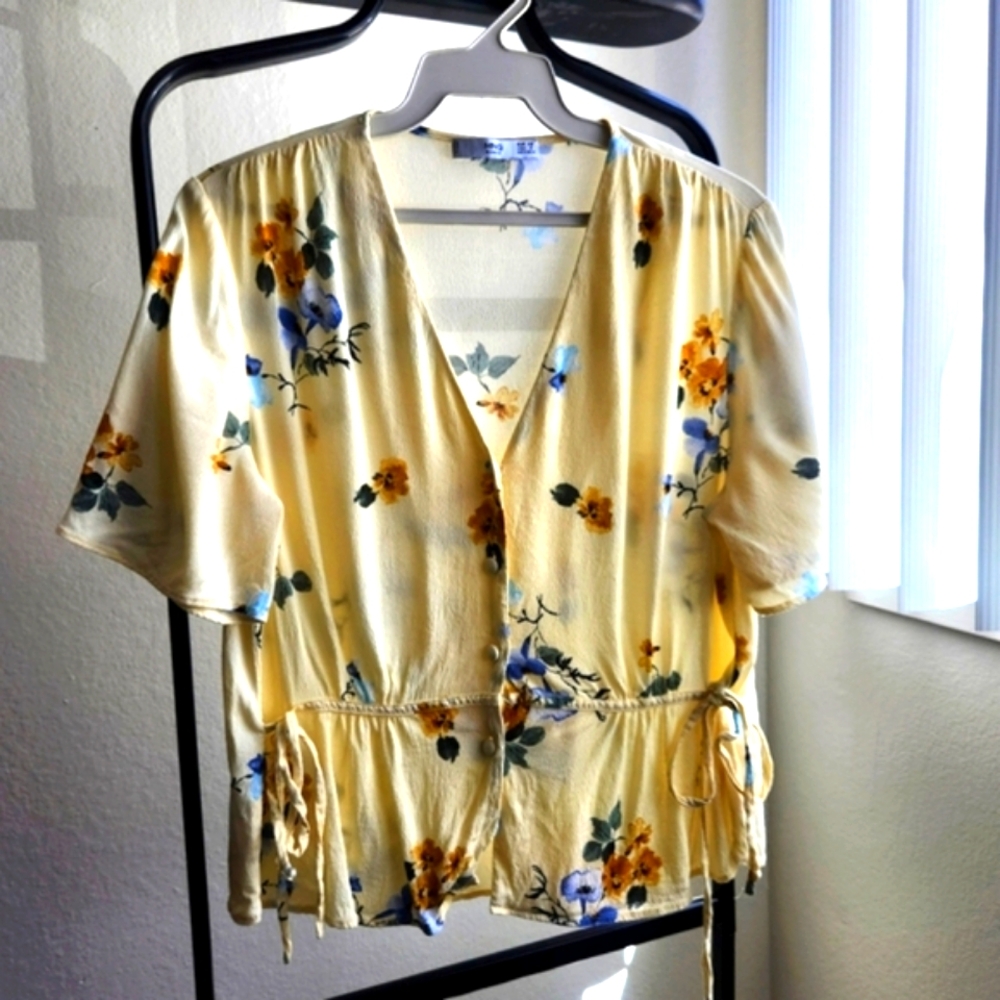 Floral Yellow Women's Top